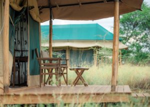 Tents outside view